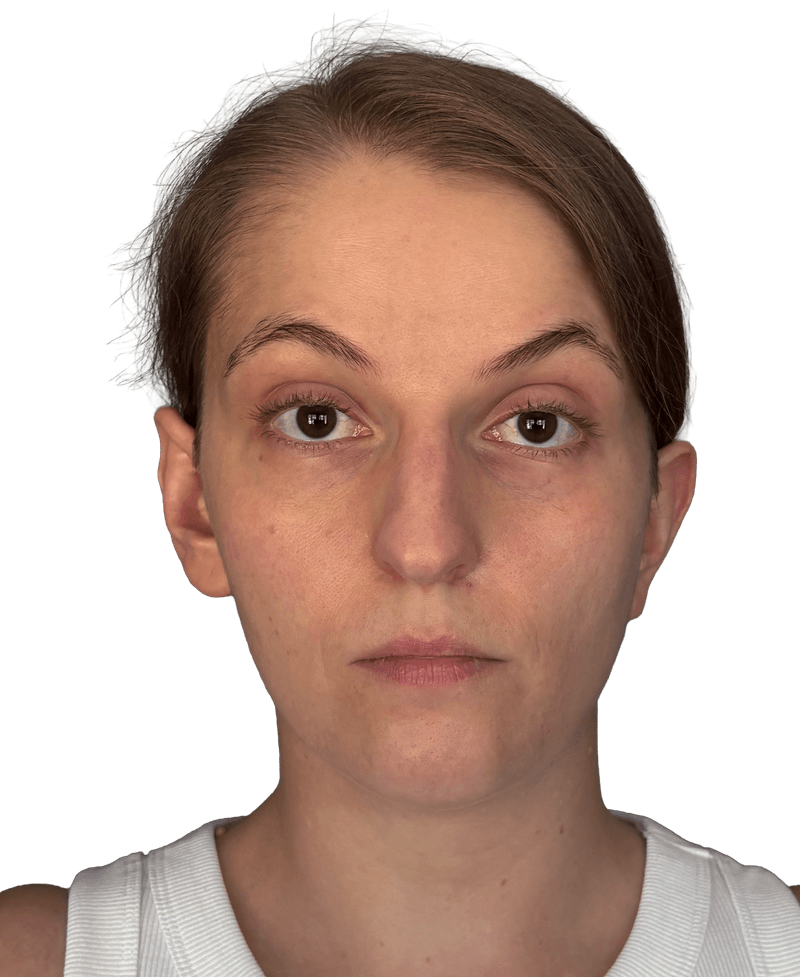 Client photo with gray wall background after processing