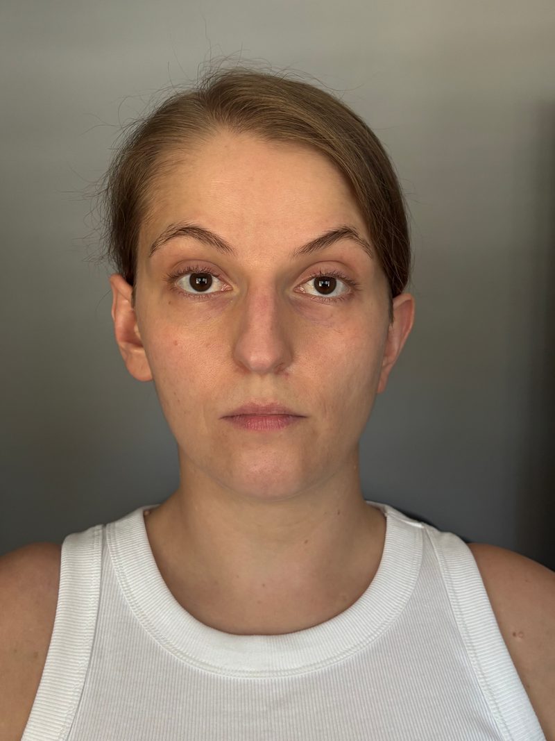 Client photo with gray wall background before processing